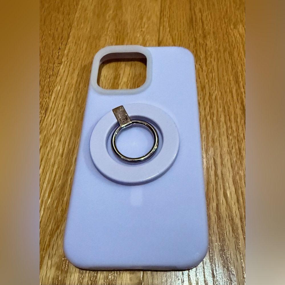 Soft Light Purple Suede-Textured iPhone 14 Pro Max Case